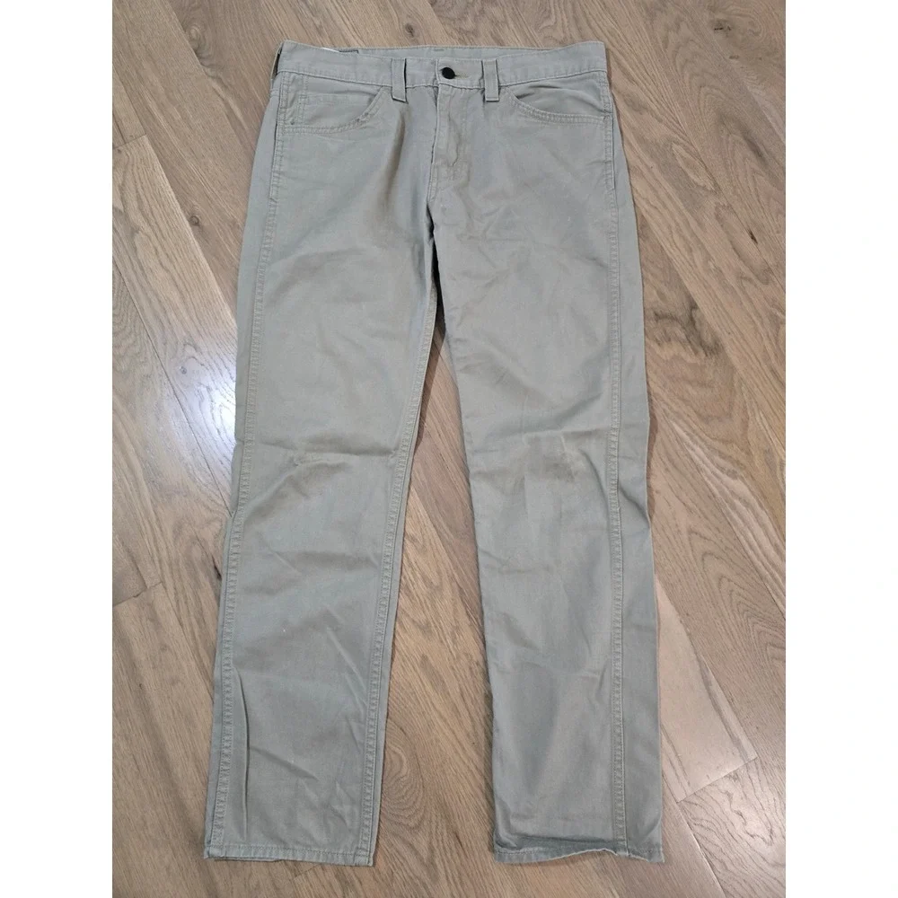 Levi Strauss 511 Slim Fit Chino Pants Mens 32x30 Khaki Tan Cotton Trousers